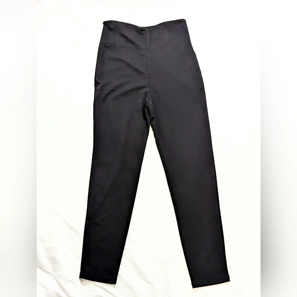 Black high waisted pants/slacks size M - Picture 5 of 6